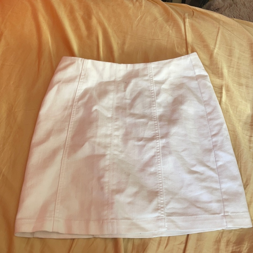 White skirt.